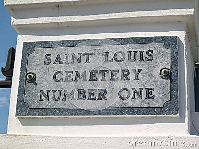 Saint Louis Cemetery Number One, New Orleans, Louisana Editorial Stock Photo